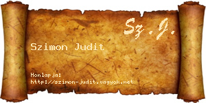 Szimon Judit névjegykártya